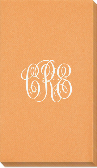 Interlocking Script Monogram Linen Like Guest Towels